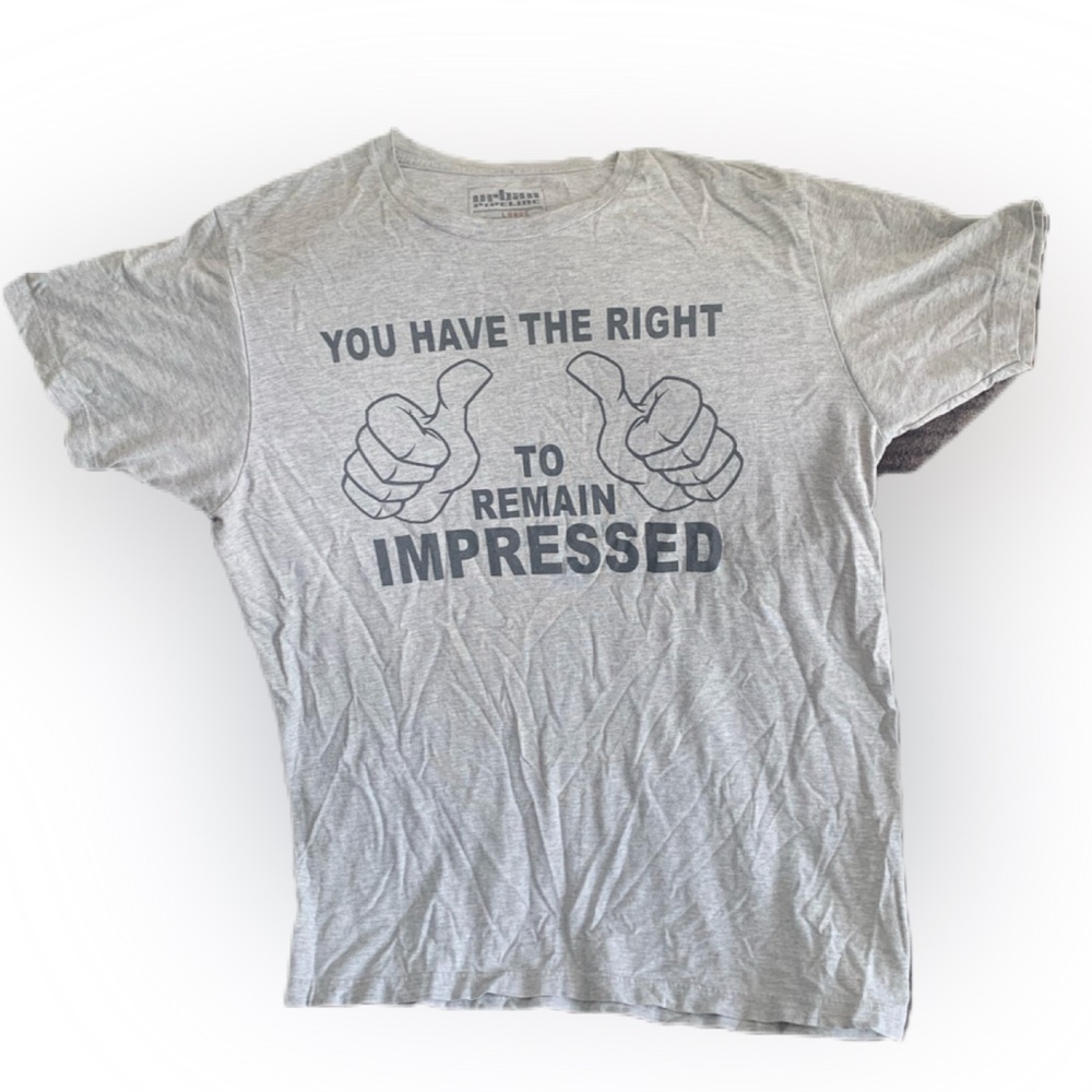 Pre Owned Men's Urban Pipeline Shirt You Have The Right To Remain Impressed Sz L